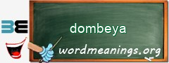 WordMeaning blackboard for dombeya